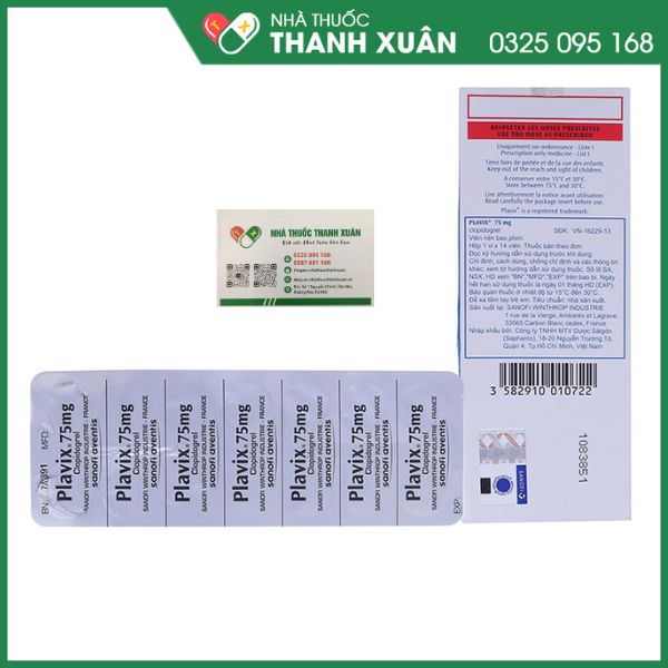 Plavix-75mg - GIúp giảm nguy cơ hình thành huyết khối